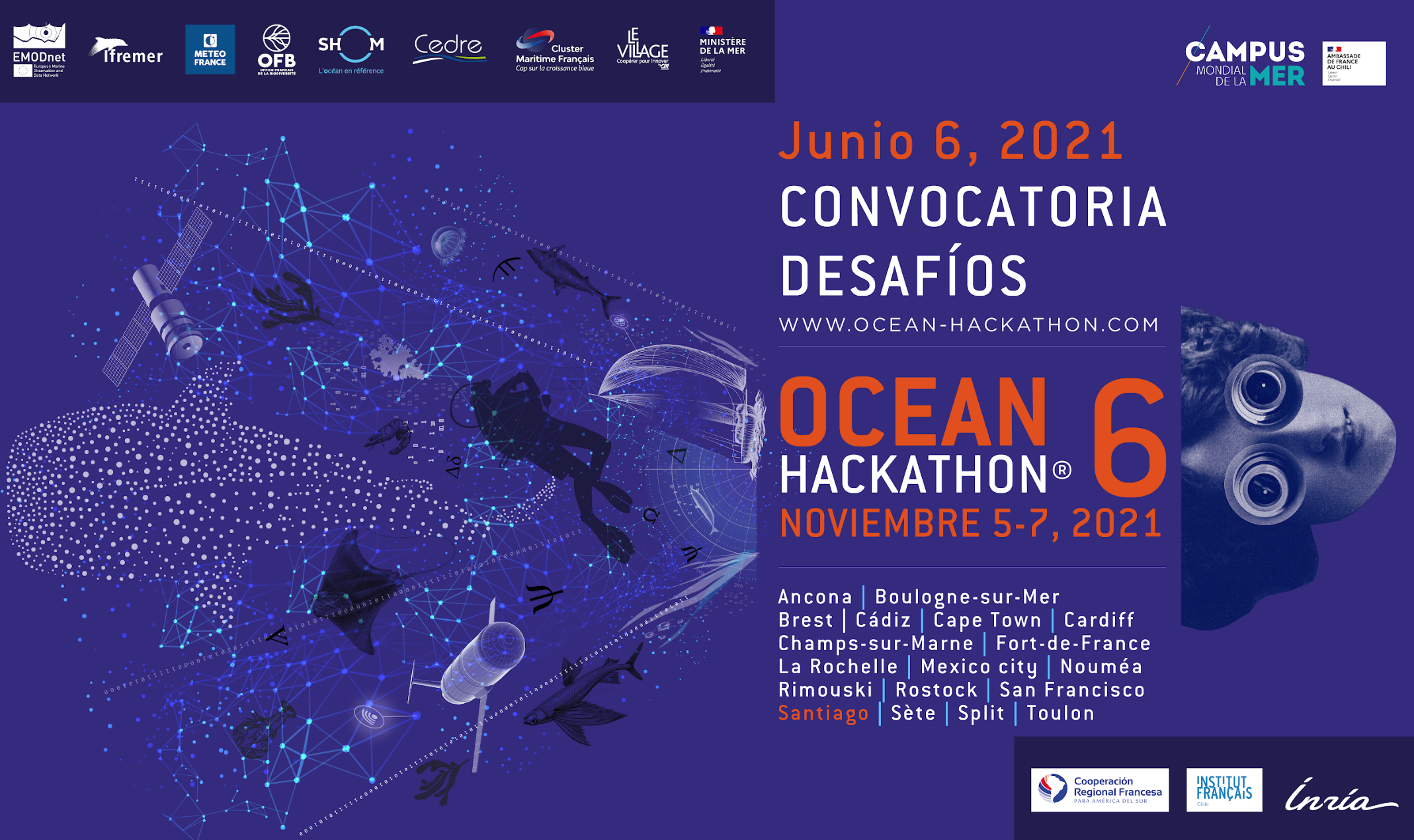 Afiche de Ocean hackathon 2021